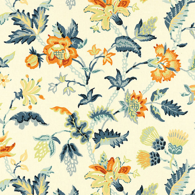 ALANA FLORAL VINE  APRICOT  FABRIC