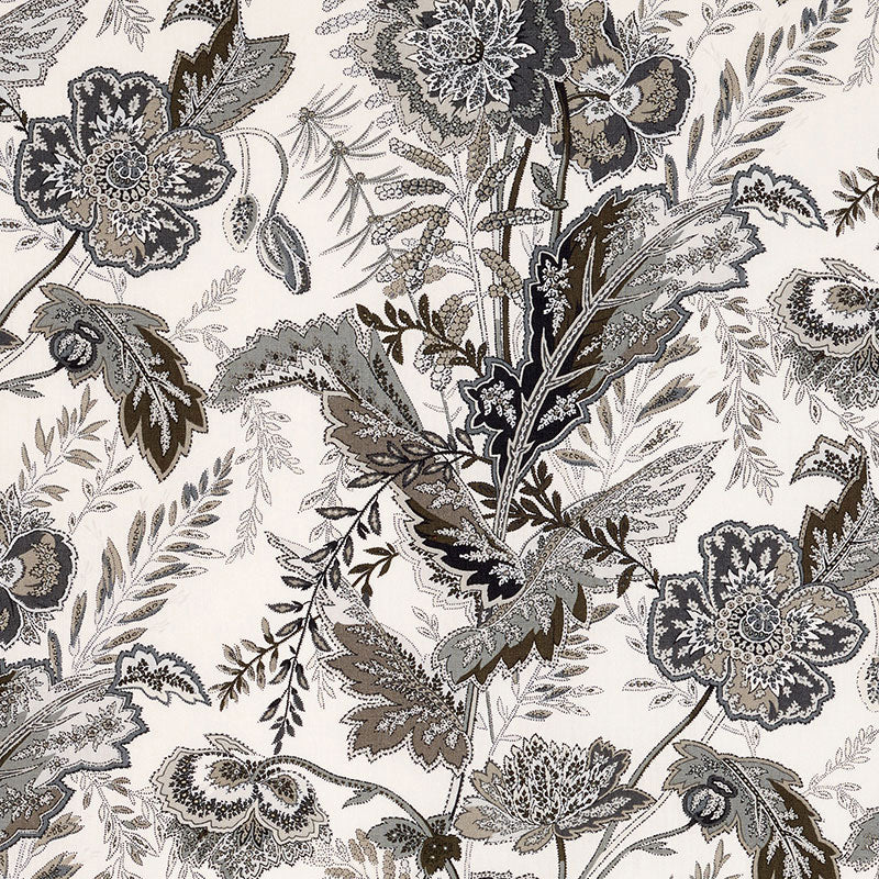 SANDOWAY VINE  CHARCOAL  FABRIC