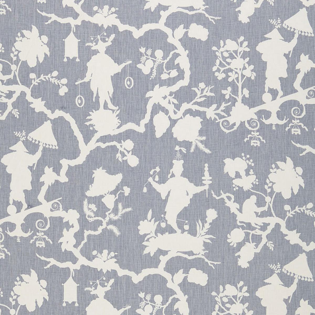 SHANTUNG SILHOUETTE PRINT WISTERIA
