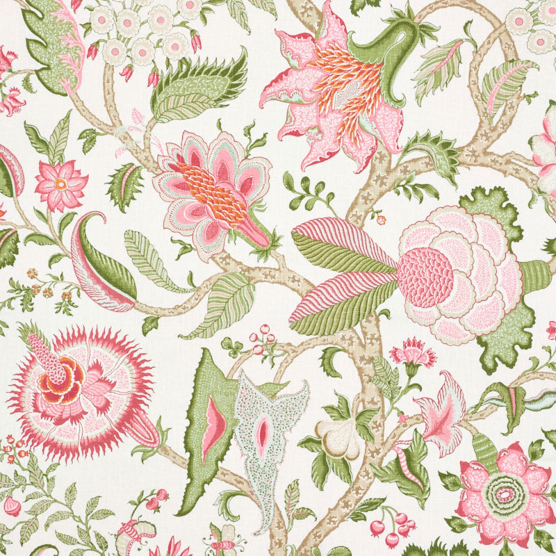 ARBORVITAE PINK & LEAF FABRIC