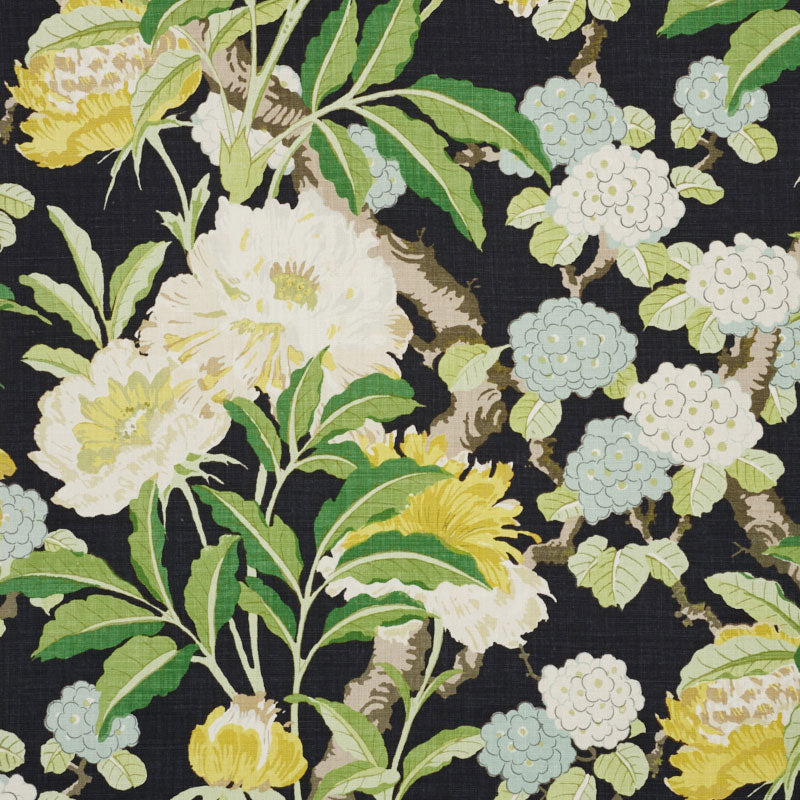 ENCHANTED GARDEN BLACK FABRIC