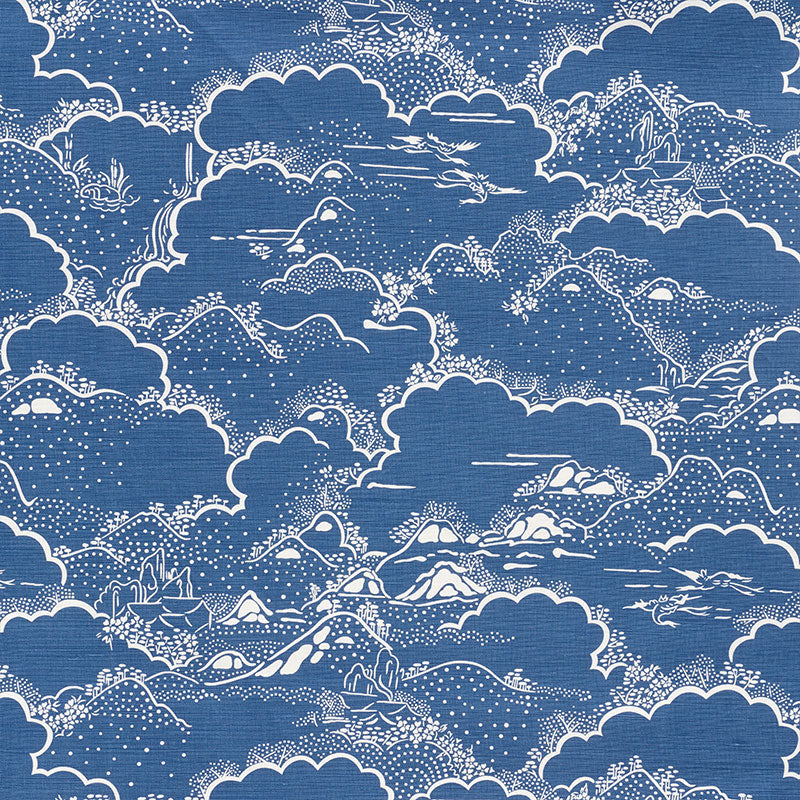 KUMO VILLAGE BLUE FABRIC
