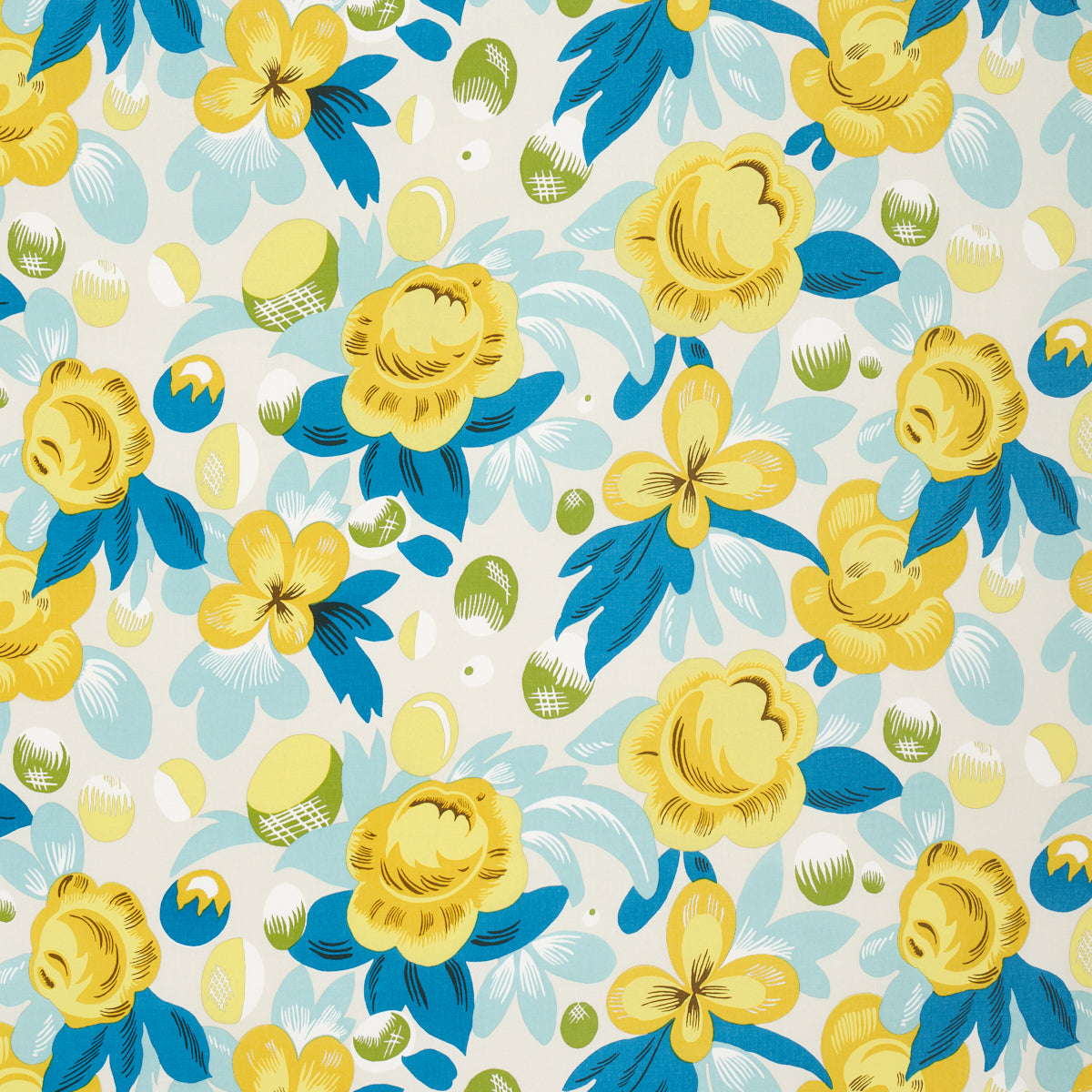 JUIN CITRON & PEACOCK FABRIC