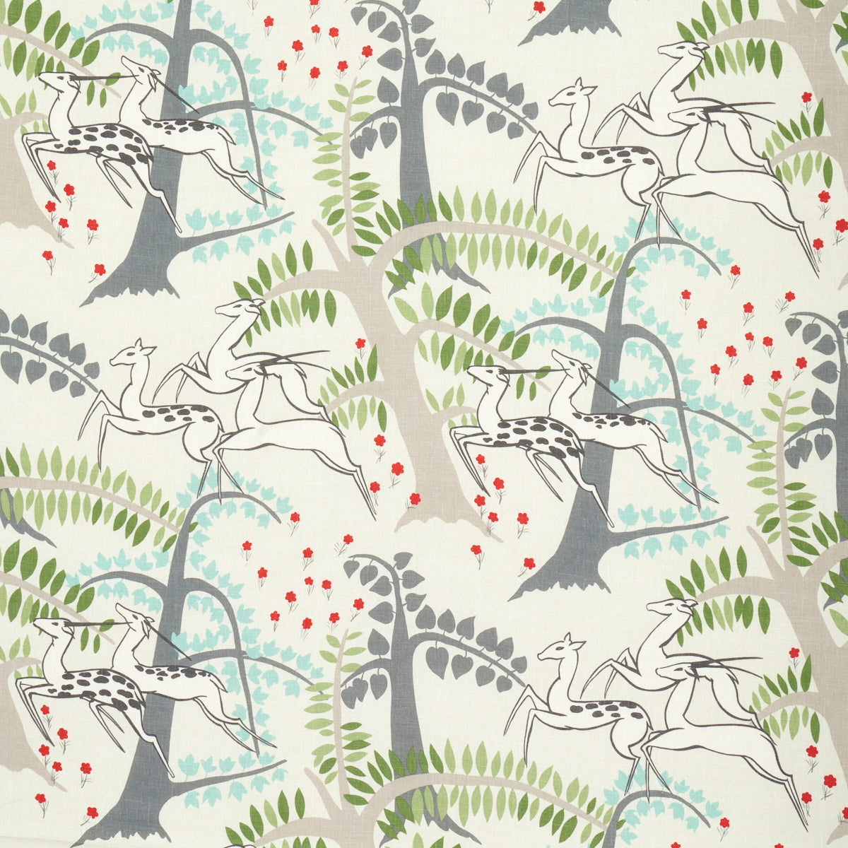 ANTELOPES IVORY FABRIC