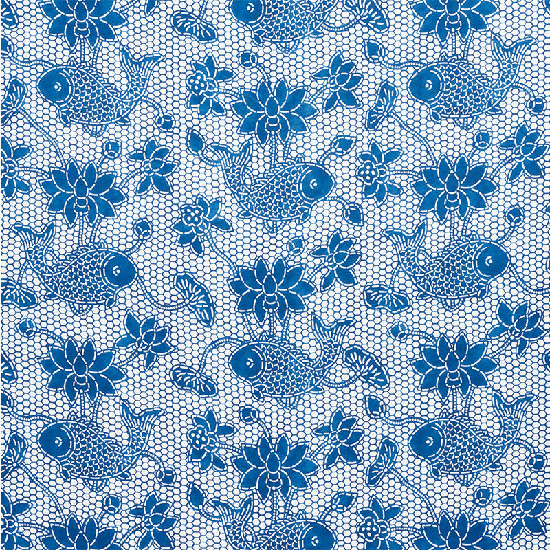 LOTUS BATIK INDIGO FABRIC