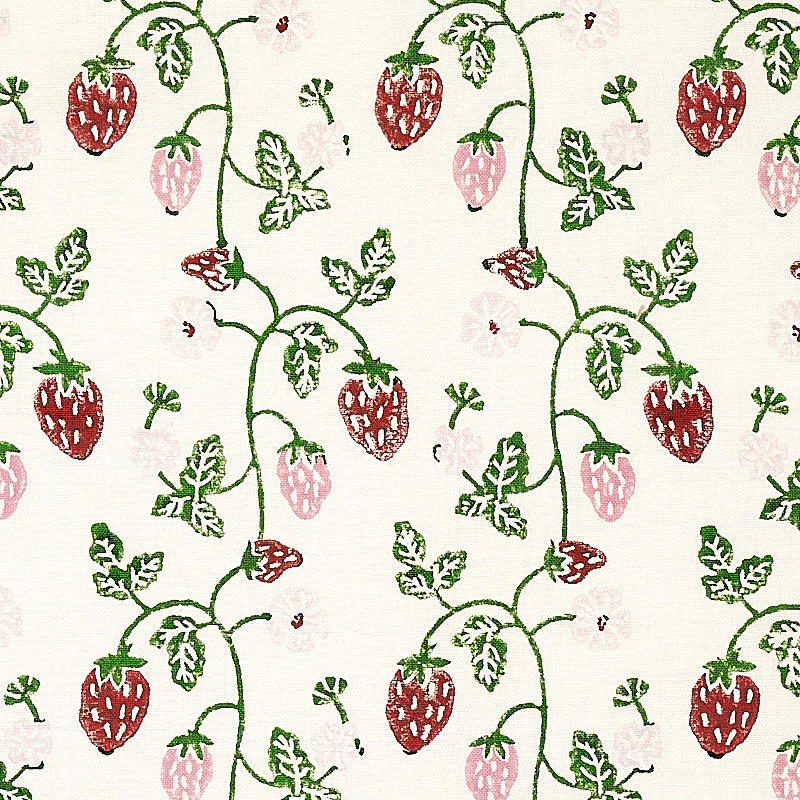 STRAWBERRY HAND BLOCK PRINT GRASS