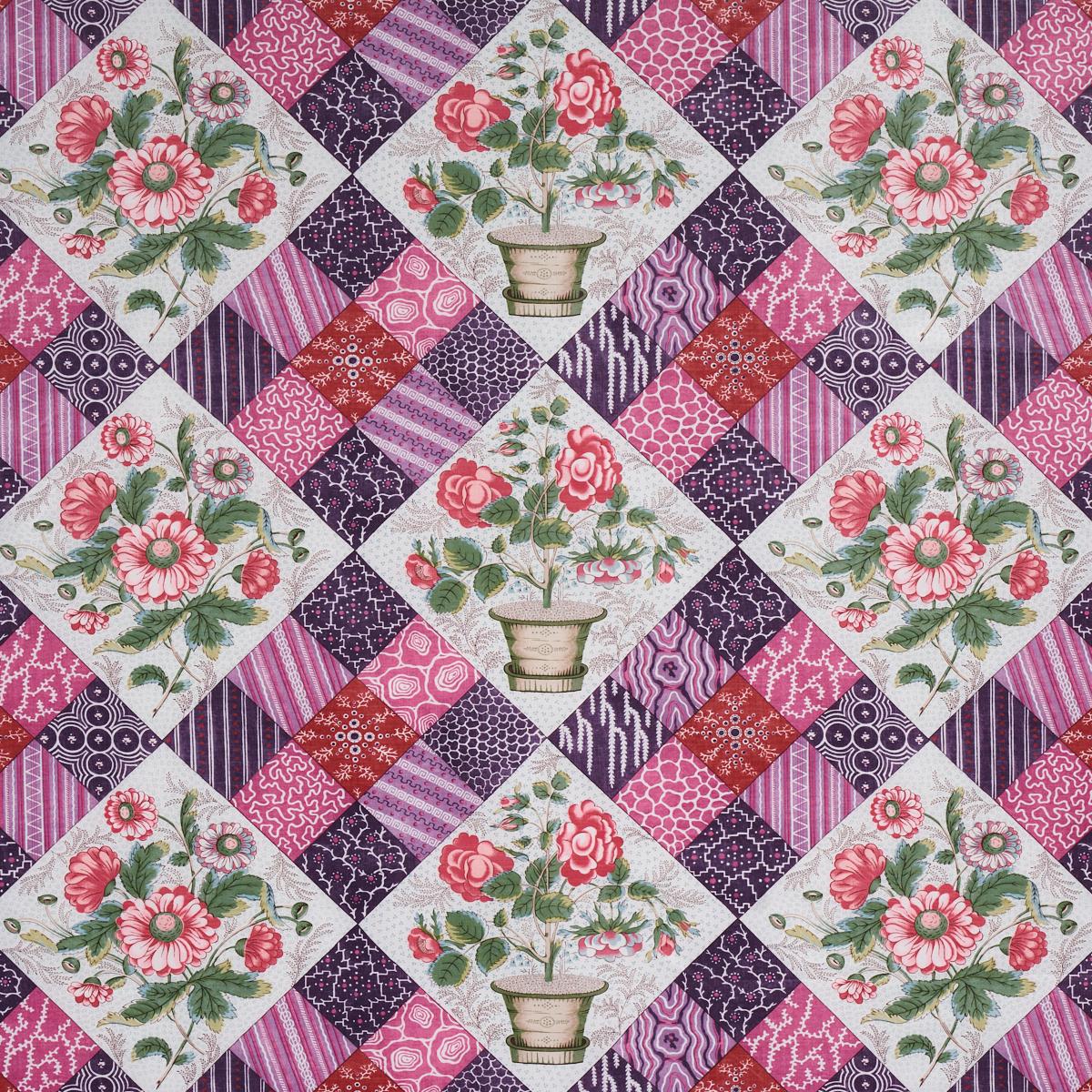 CALDWELL PATCHWORK CHINTZ FUSCHIA AND PLUM