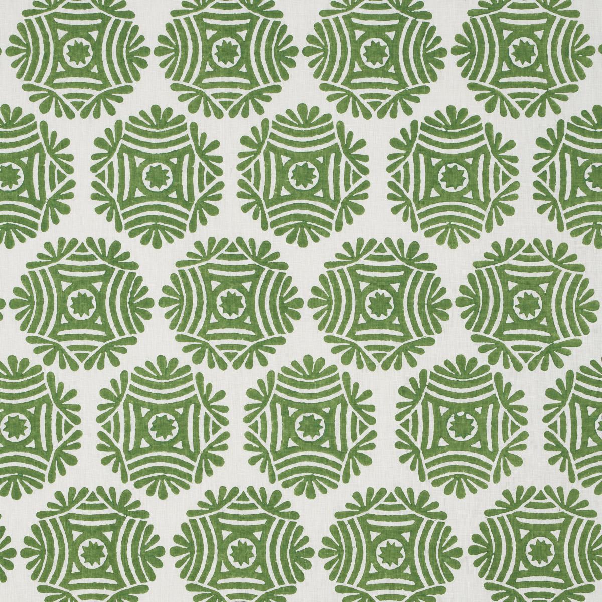 GILDED STAR BLOCK PRINT GREEN