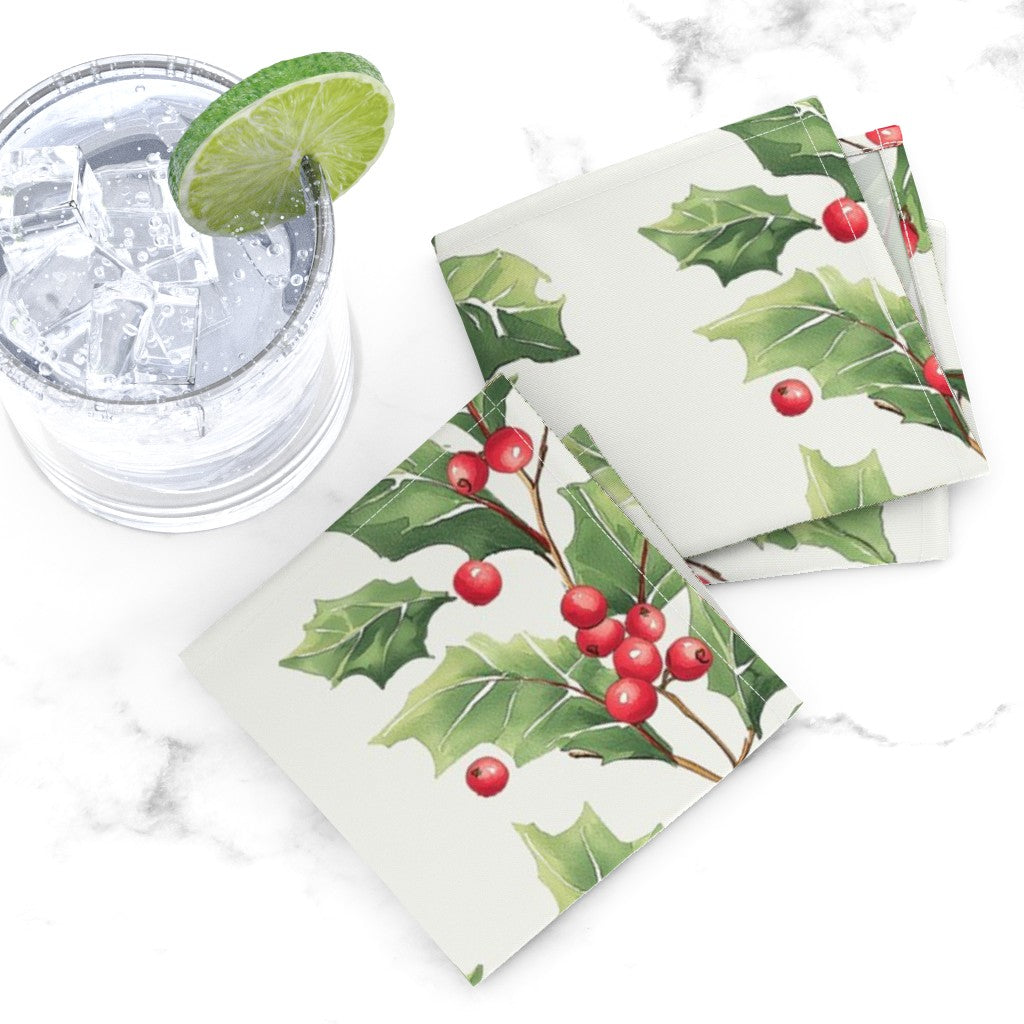 Holly Stripe Cocktail Napkins