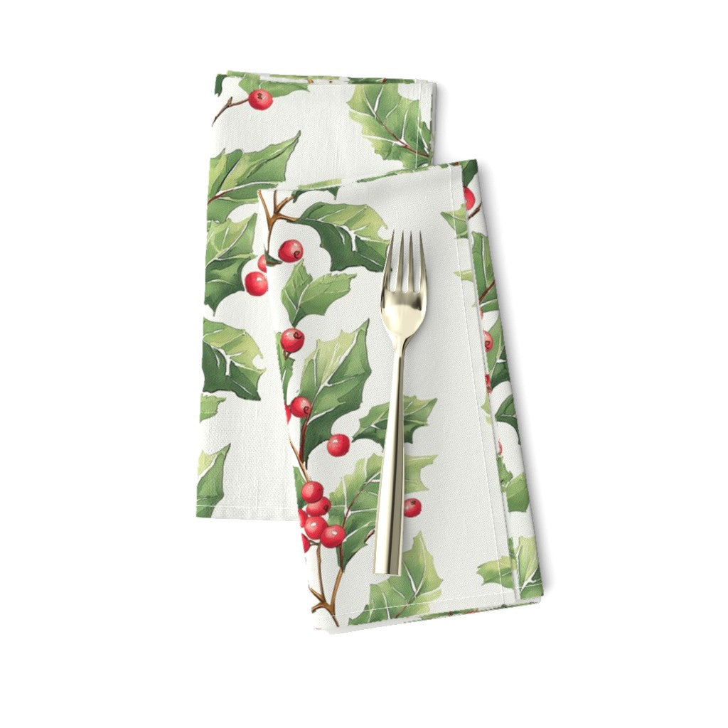 Holly Stripe Dinner Napkins