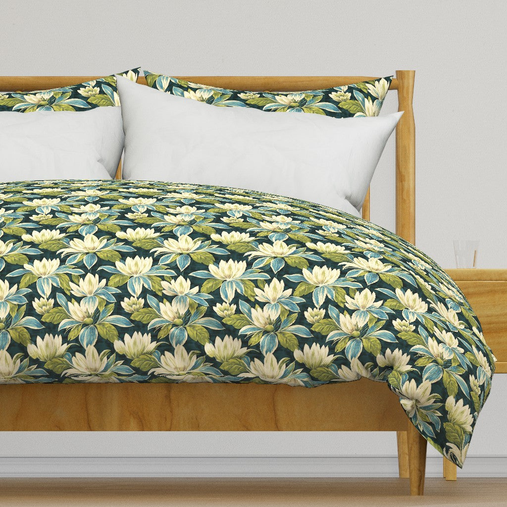 Atlanta Fabrics Swamp Magnolia Peacock Fabric | Atlanta Fabrics