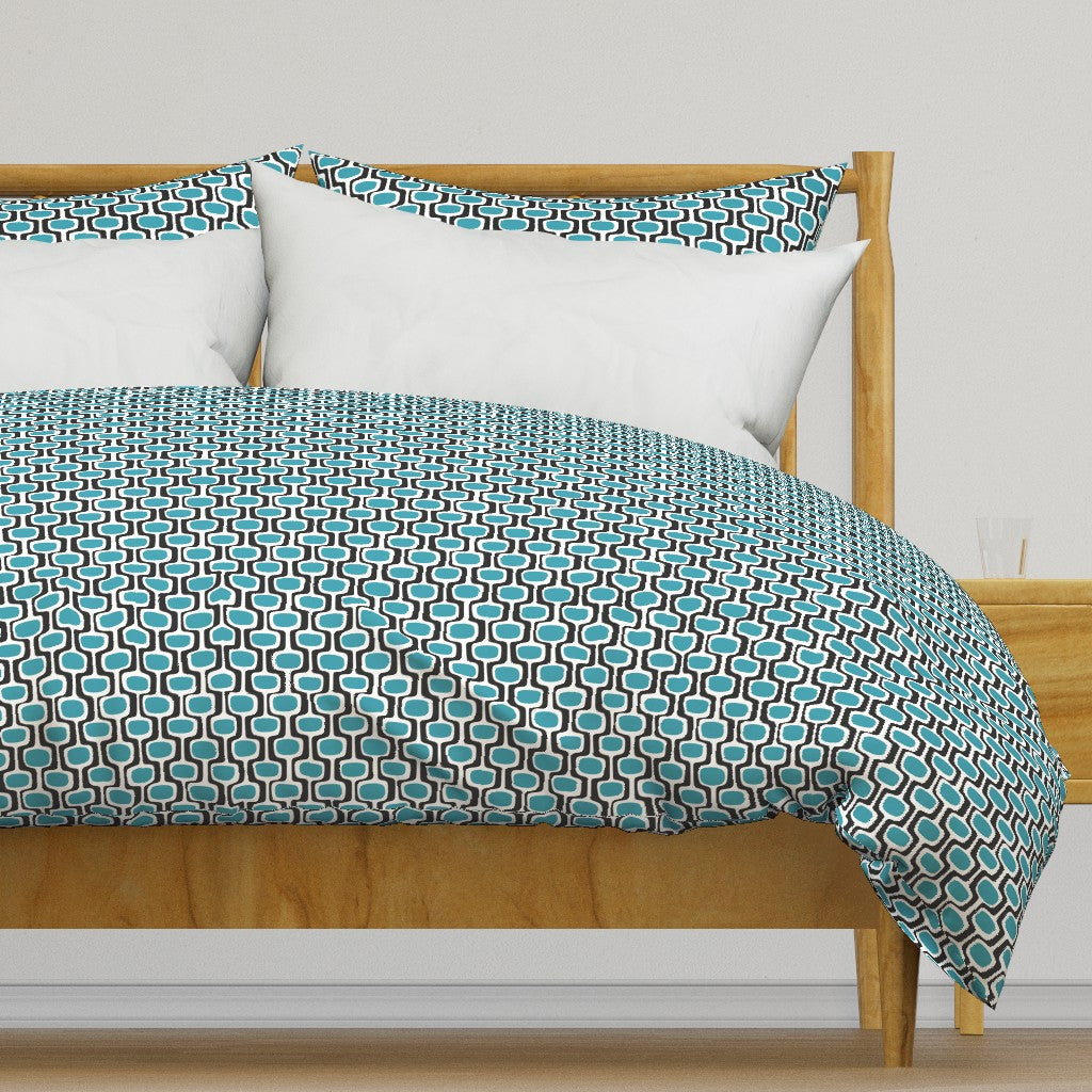 Atlanta Fabrics Mod Link Poolside Teal Fabric | Atlanta Fabrics