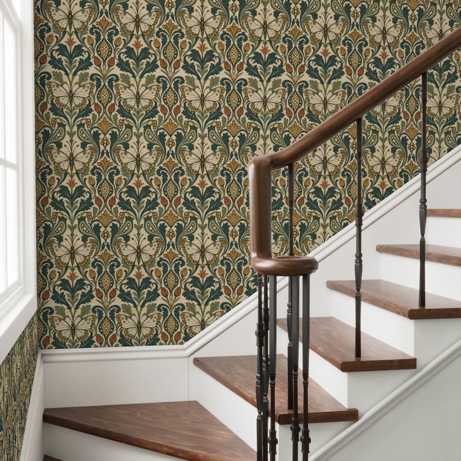 Atlanta Fabrics Meet Me At The Fair Ochre Wallpaper Wallpaper | Atlanta Fabrics