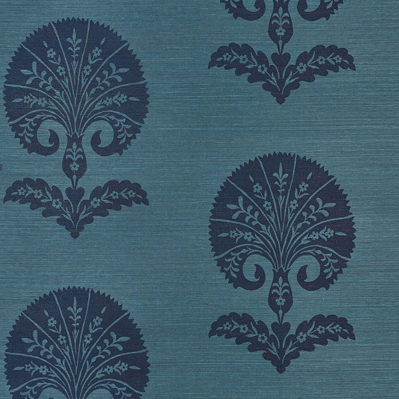 OTTOMAN FLOWER SISAL PEACOCK