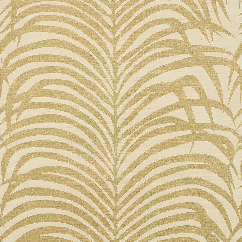ZEBRA PALM SISAL GOLD ON IVORY