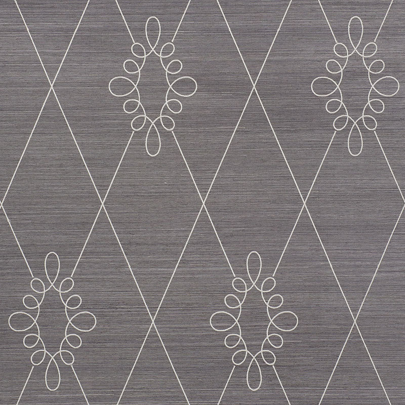 SYLVIE EMBROIDERED SISAL CHARCOAL