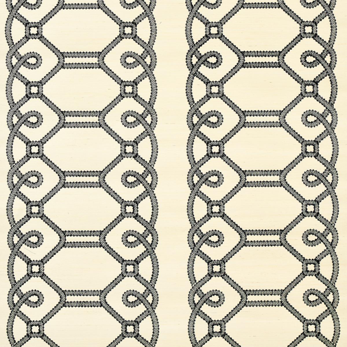 ZIZ EMBROIDERED SISAL BLACK