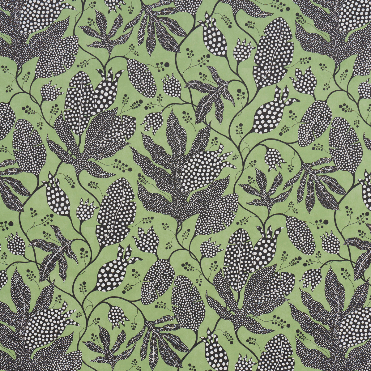 POLKA DOT JUNGLE BLACK & GREEN