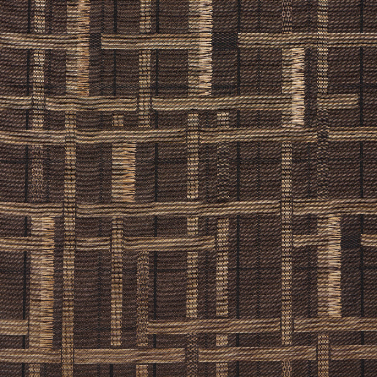 AXEL PLAID WALLCOVERING SADDLE BROWN