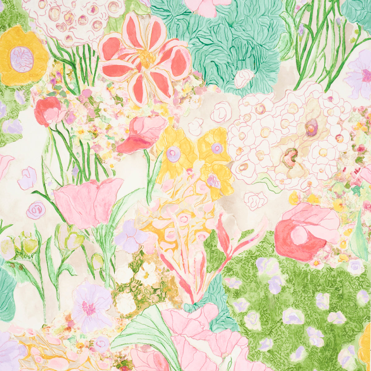 Frank's Garden Pink & Green