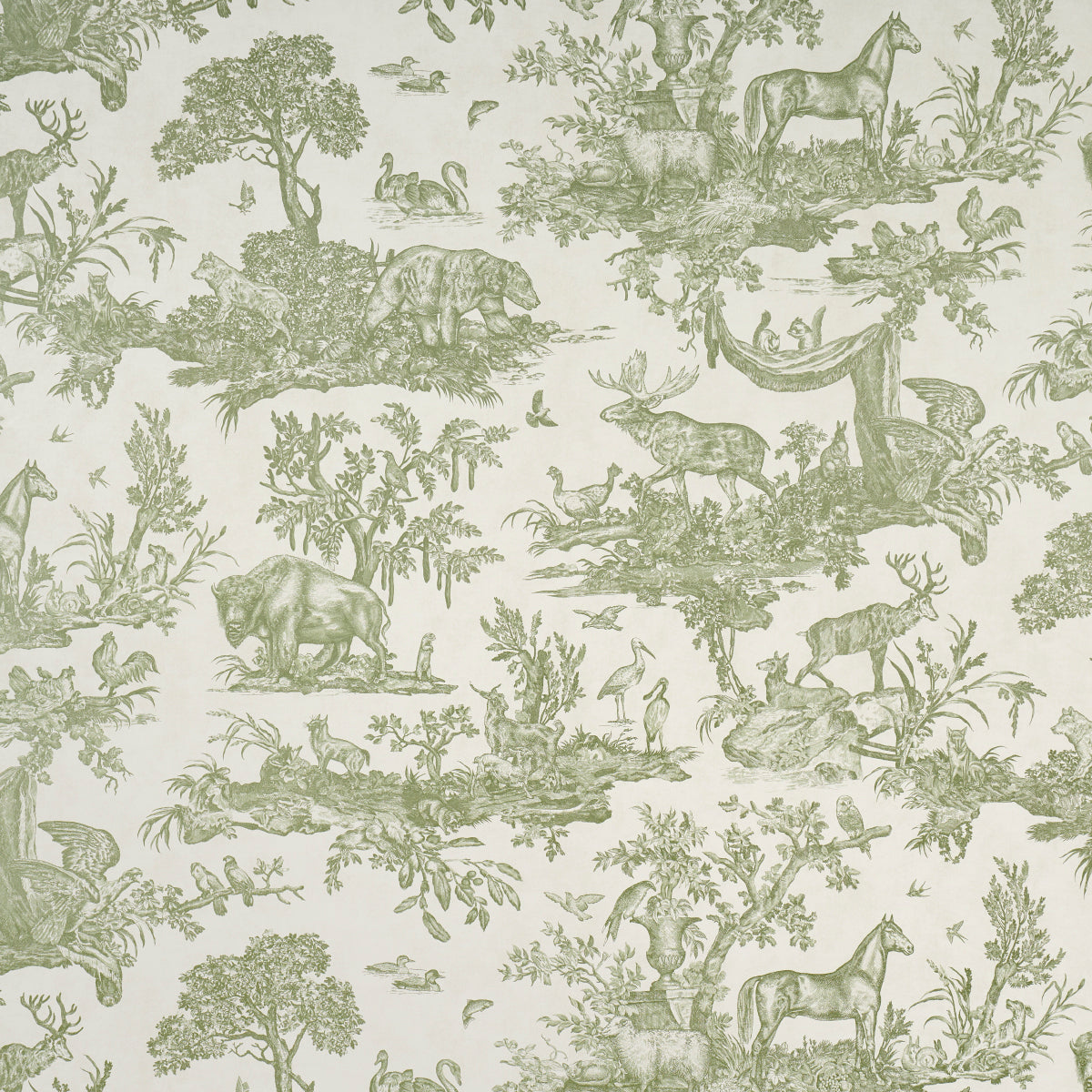 Western Toile Olive