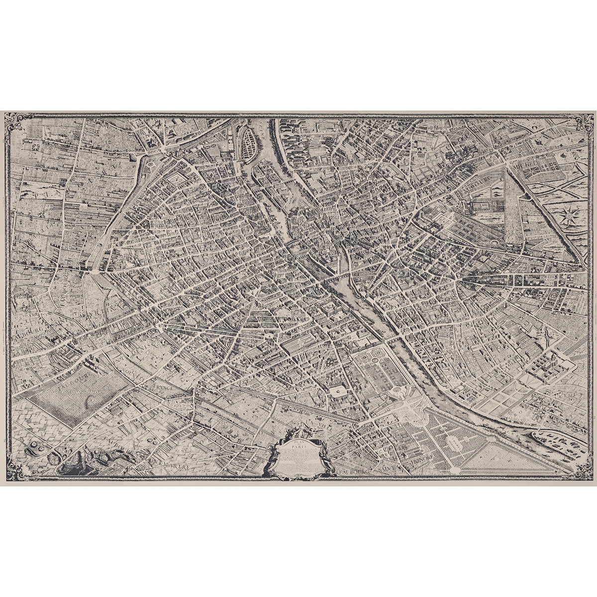 LA CITE PANEL SET EBONY ON CREAM