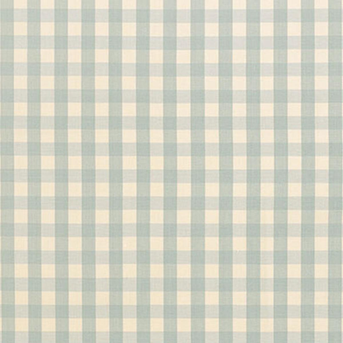 ELTON COTTON CHECK AQUA