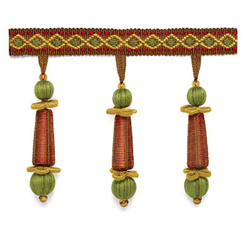 Schumacher ADDINGTON MOLDED TASSEL FRINGE ROSEWOOD Trim | Atlanta Fabrics