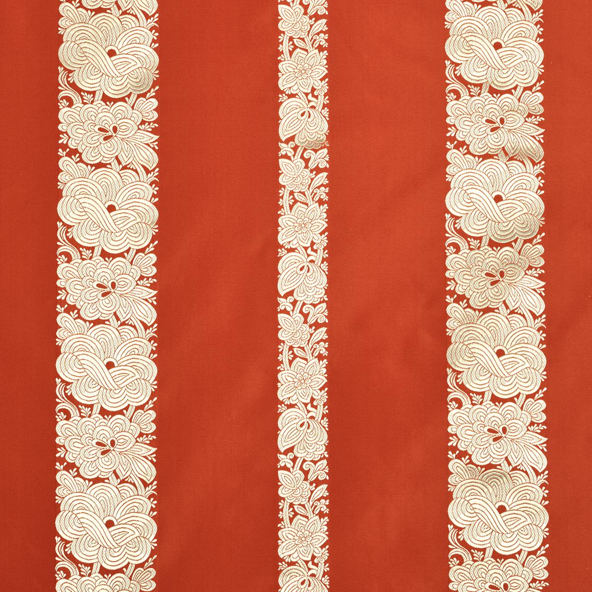 MANDARIN SILK STRIPE CORAL
