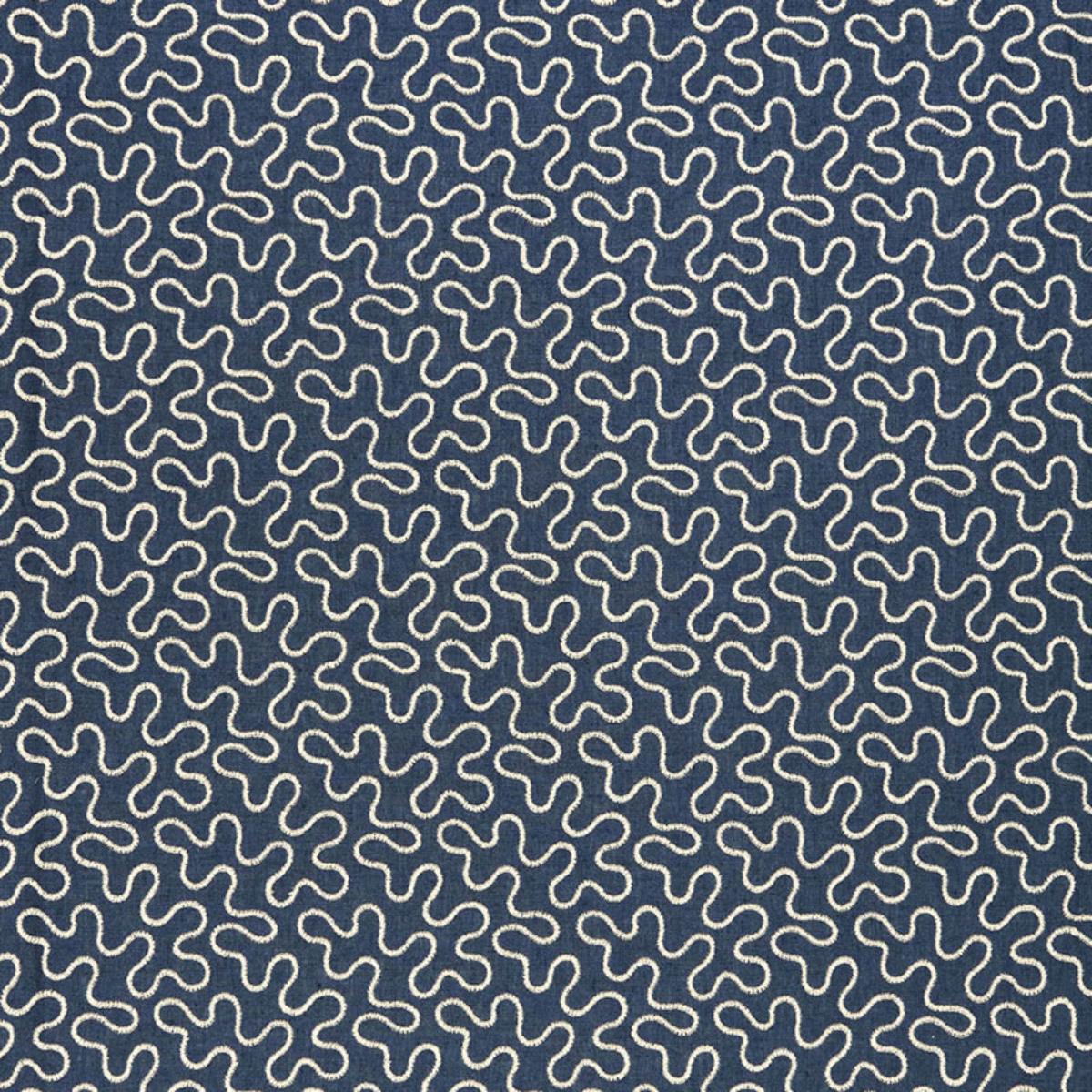 MEANDER EMBROIDERY INDIGO