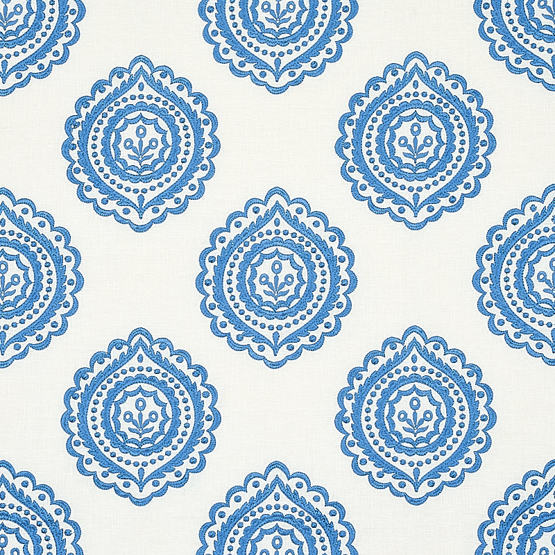 OLANA LINEN EMBROIDERY BLUE