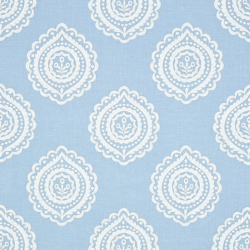 OLANA LINEN EMBROIDERY SKY
