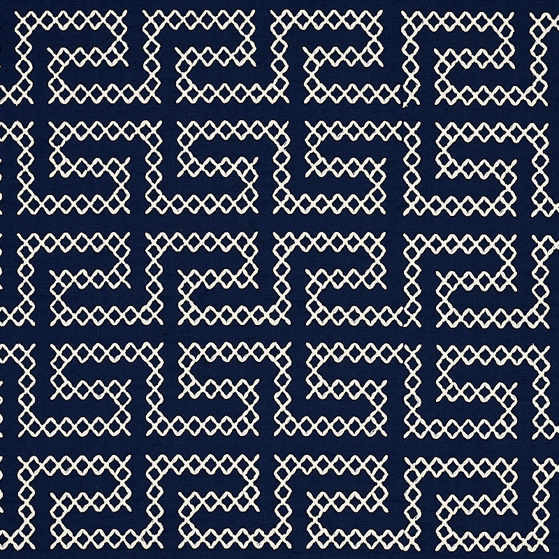 A MAZE EMBROIDERY NAVY