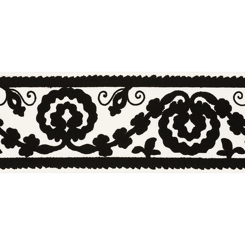 Schumacher ASHBURY TAPE BLACK Trim | Atlanta Fabrics