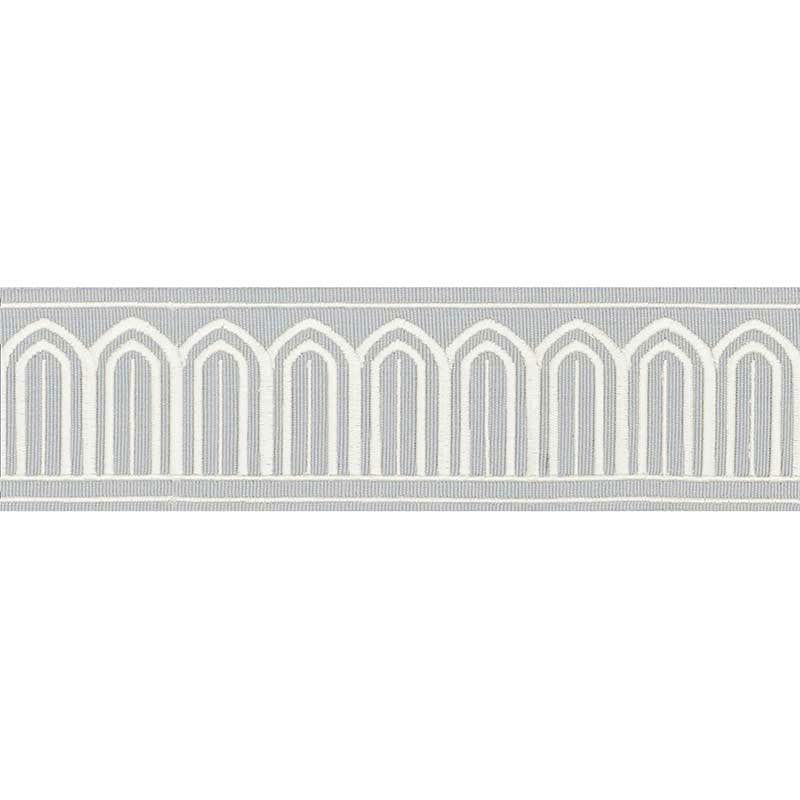 Schumacher ARCHES EMBROIDERED TAPE MEDIUM SKY Trim | Atlanta Fabrics