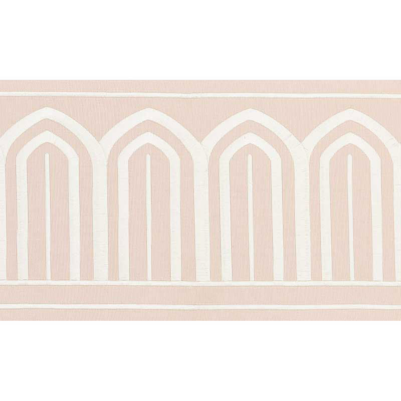 Schumacher ARCHES EMBROIDERED TAPE WIDE BLUSH Trim | Atlanta Fabrics