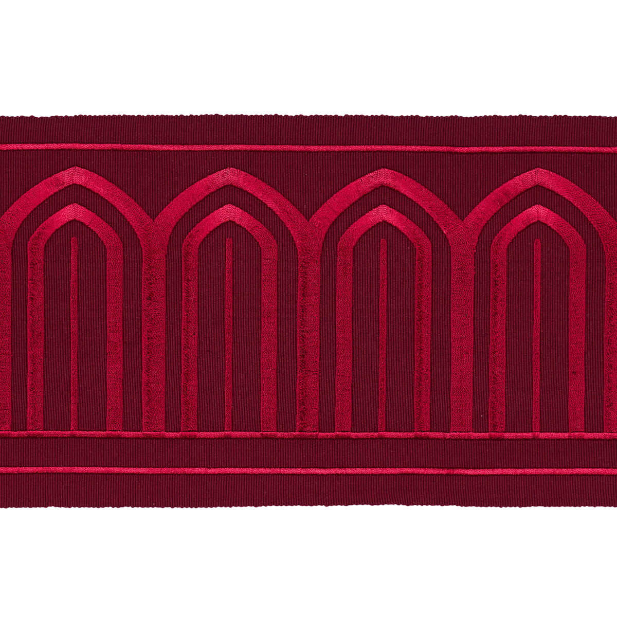 ARCHES EMBROIDERED TAPE WIDE RED