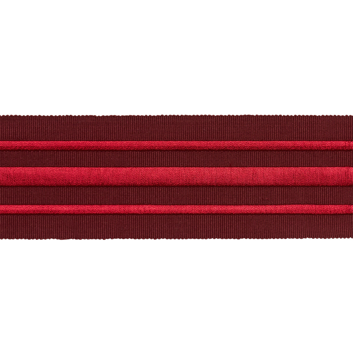 MILITARY STRIPE  TAPE RED ON BURGUNDY
