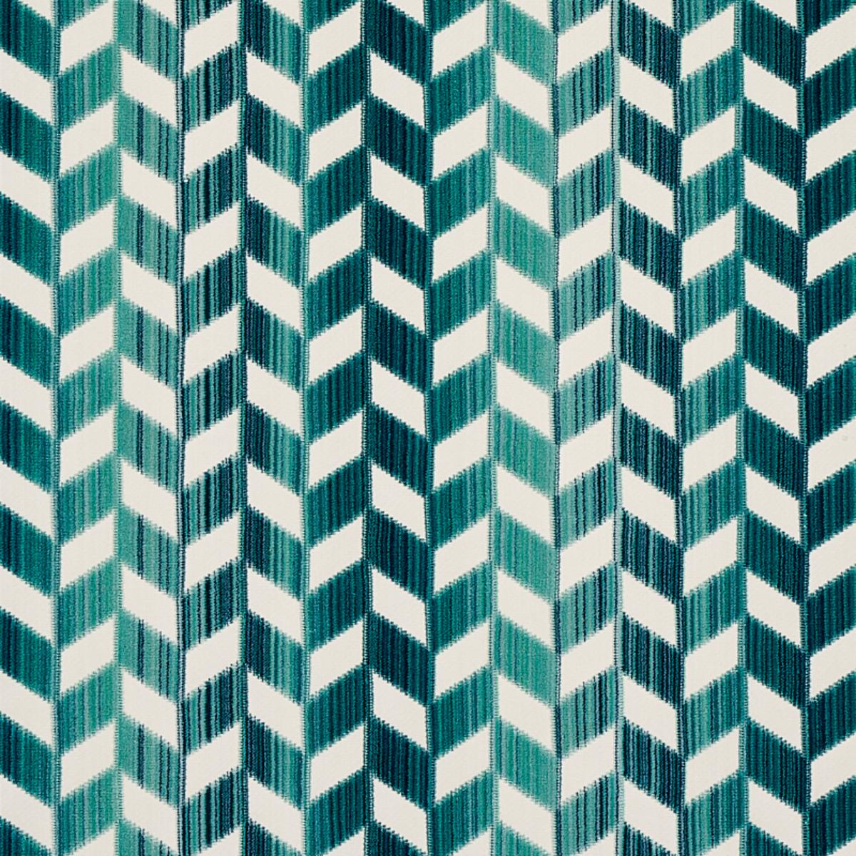 CHEVRON STRIE VELVET PEACOCK