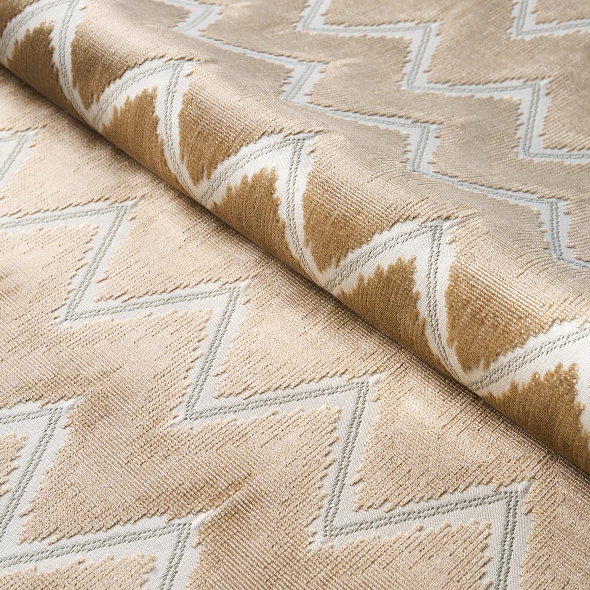 CHEVRON VELVET GOLD