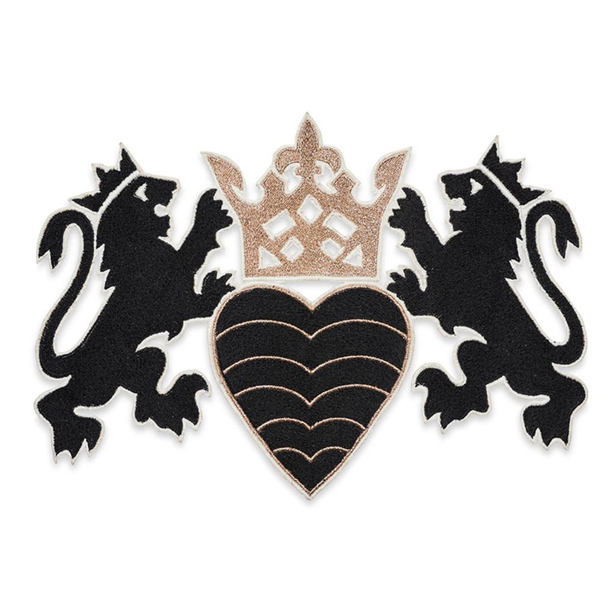 LIONHEART APPLIQUE BLACK & GOLD