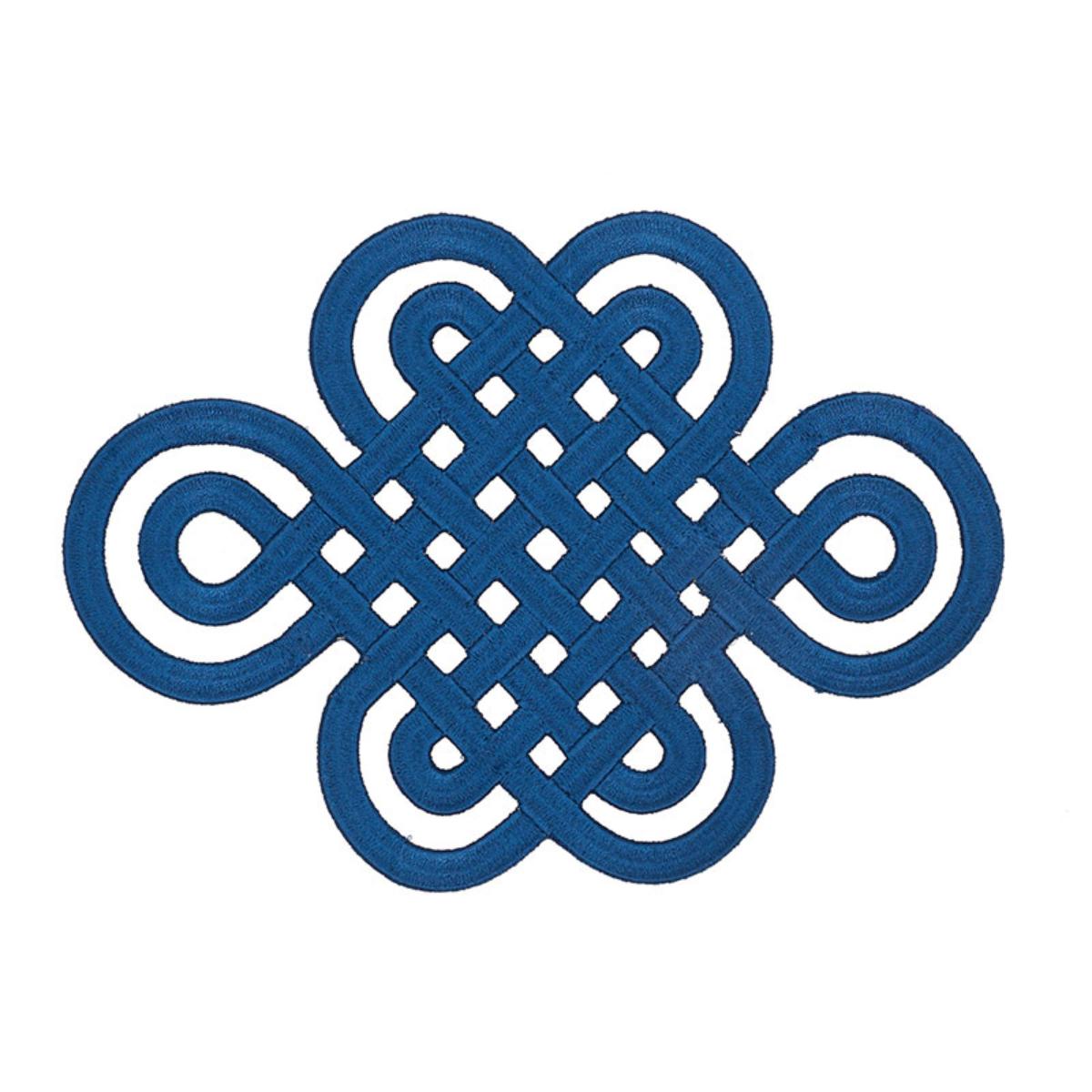 GOOD LUCK KNOT APPLIQUE SAPPHIRE