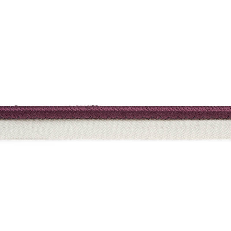 GUSTAVE SILK LIP CORD WIDE EGGPLANT