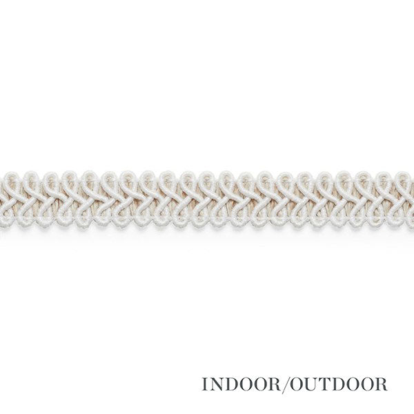 Schumacher ASTOR BRAID INDOOR/OUTDOOR IVORY Trim | Atlanta Fabrics