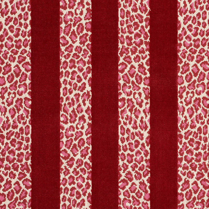GUEPARD STRIPE VELVET RED