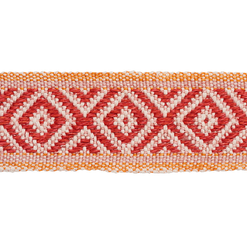 LARSON HANDWOVEN TAPE RED & ORANGE