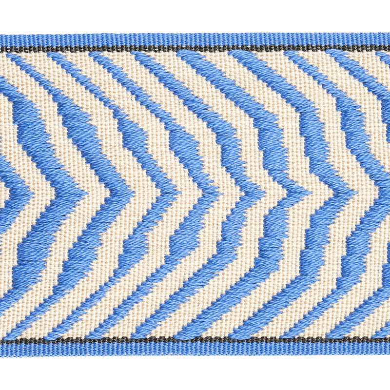 Schumacher ARCURE RIPPLE TAPE BLUEBELL Trim | Atlanta Fabrics