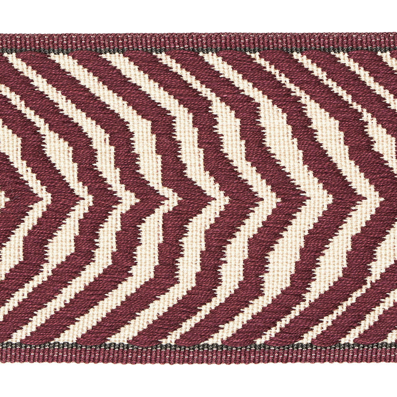 Schumacher ARCURE RIPPLE TAPE AUBERGINE Trim | Atlanta Fabrics