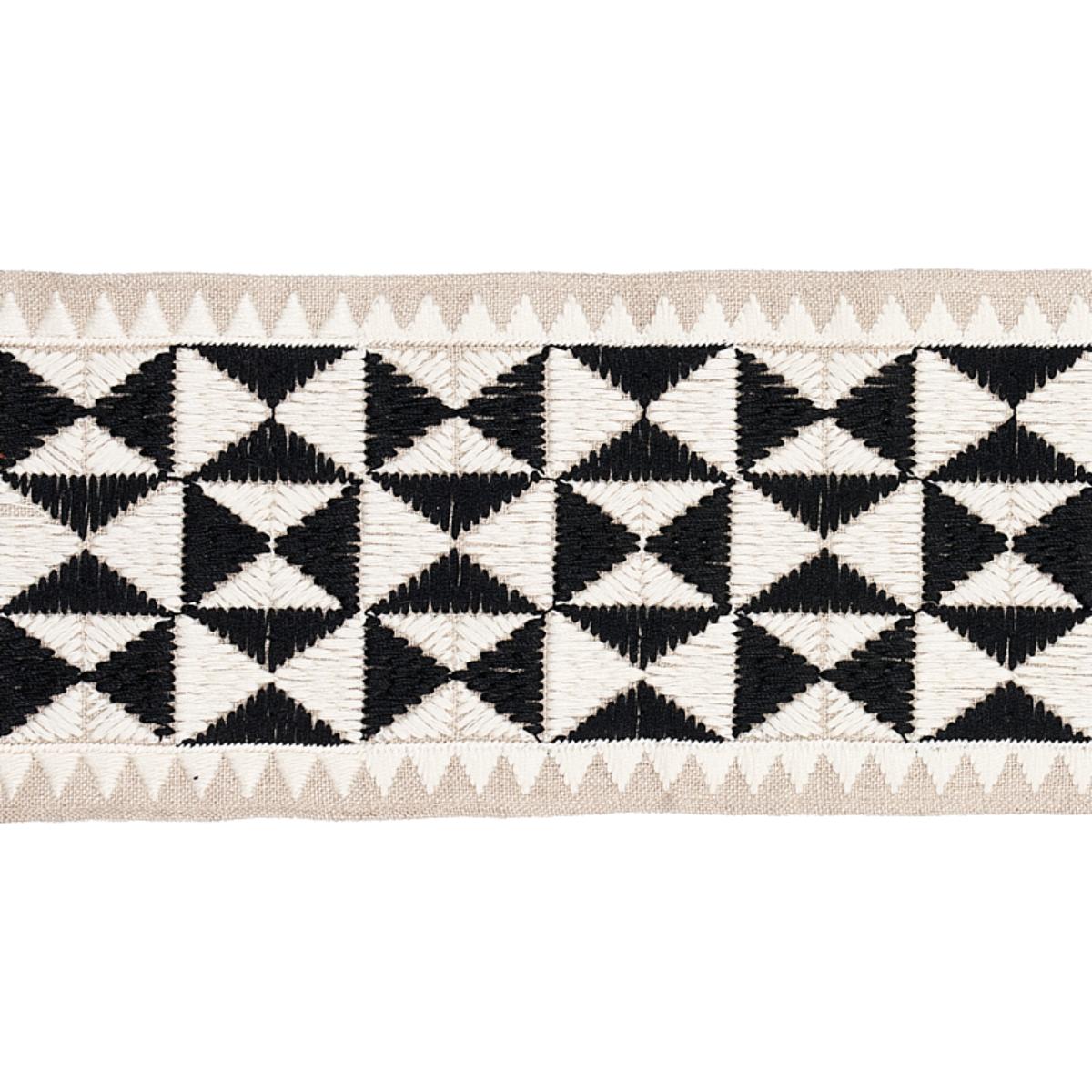 Zulma Embroidered Tape BLACK