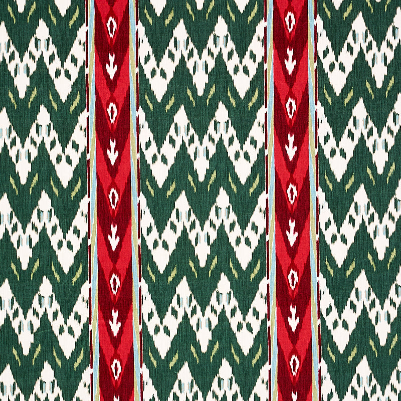 SAMAR IKAT VELVET GREEN